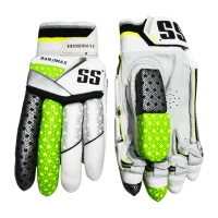 Ranjimax Cricket Batting Glove  -  Mens, Green,White, Right-handed
